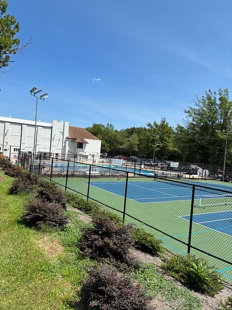 Tennis/Pickleball court at Jimmy C. Draughn Recreation Center, downtown Valdese NC.