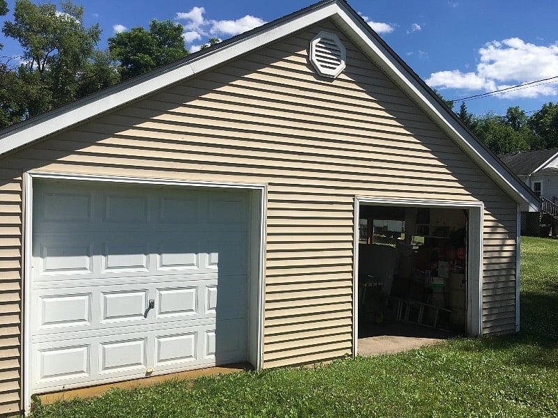 Parking in front of garage