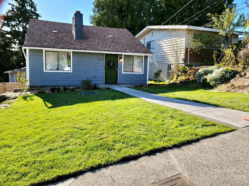 Front of the house with gated yard