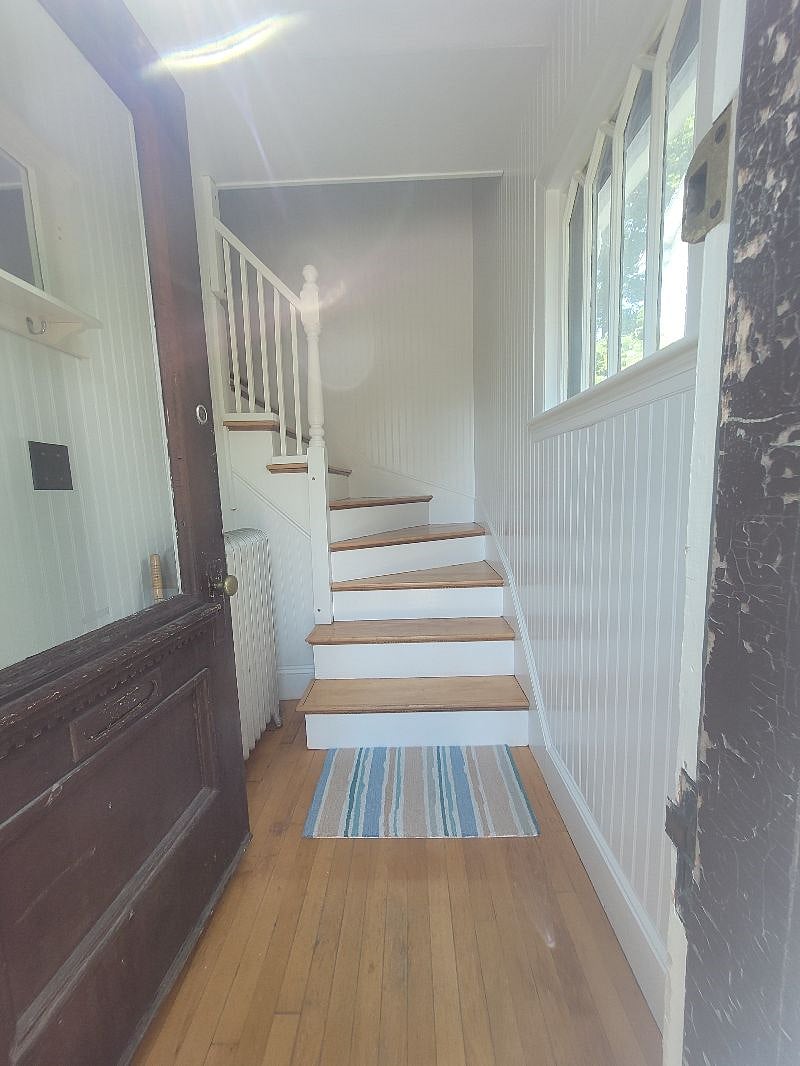 Freshly painted private entrance.
