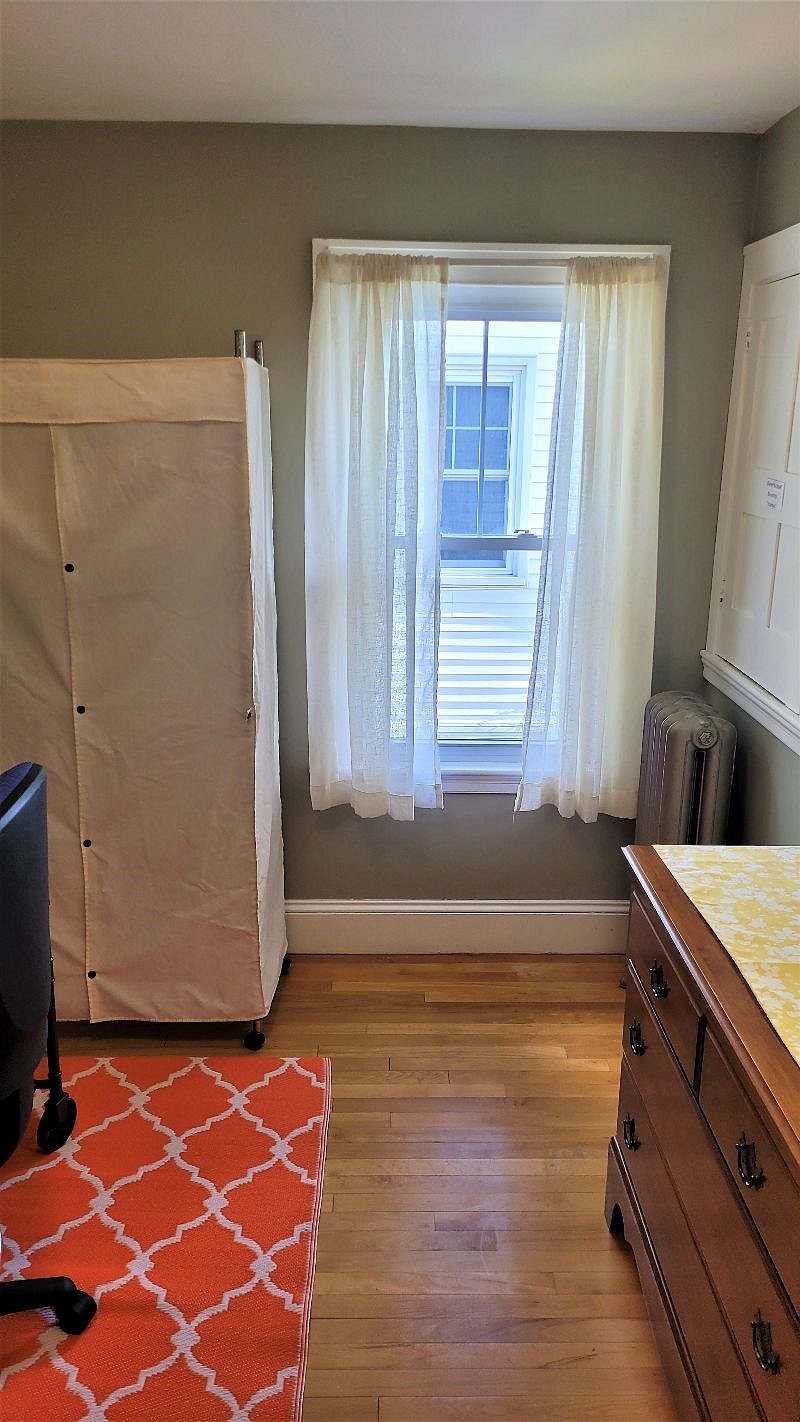 In the Office is additional storage for hanging clothes