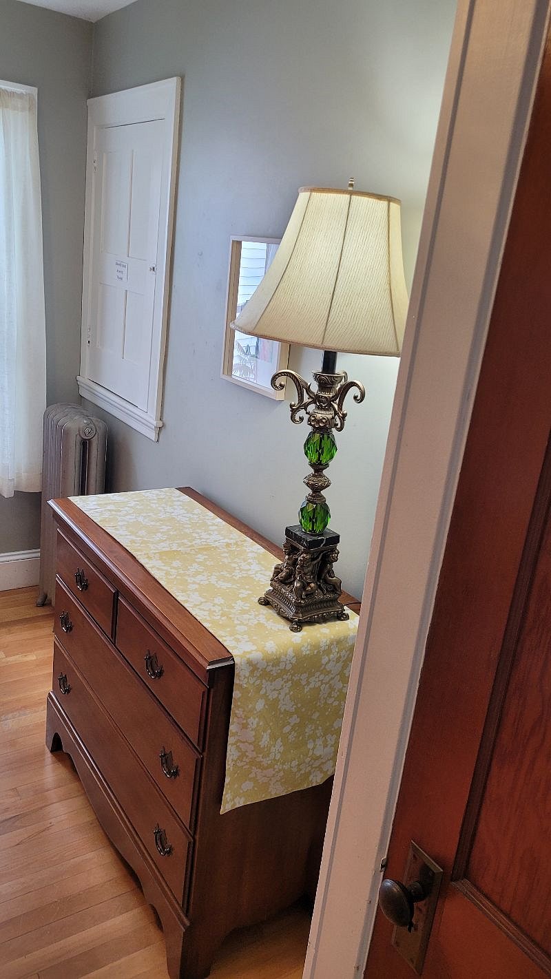 In the office closet you'll find a King Koil luxury twin 20 inch high air mattress.