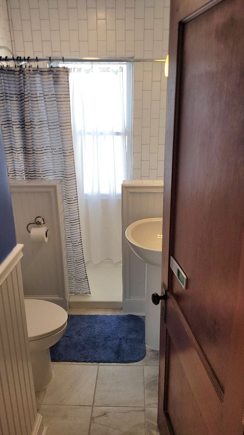 2023 Newly renovated bathroom with walk in shower.