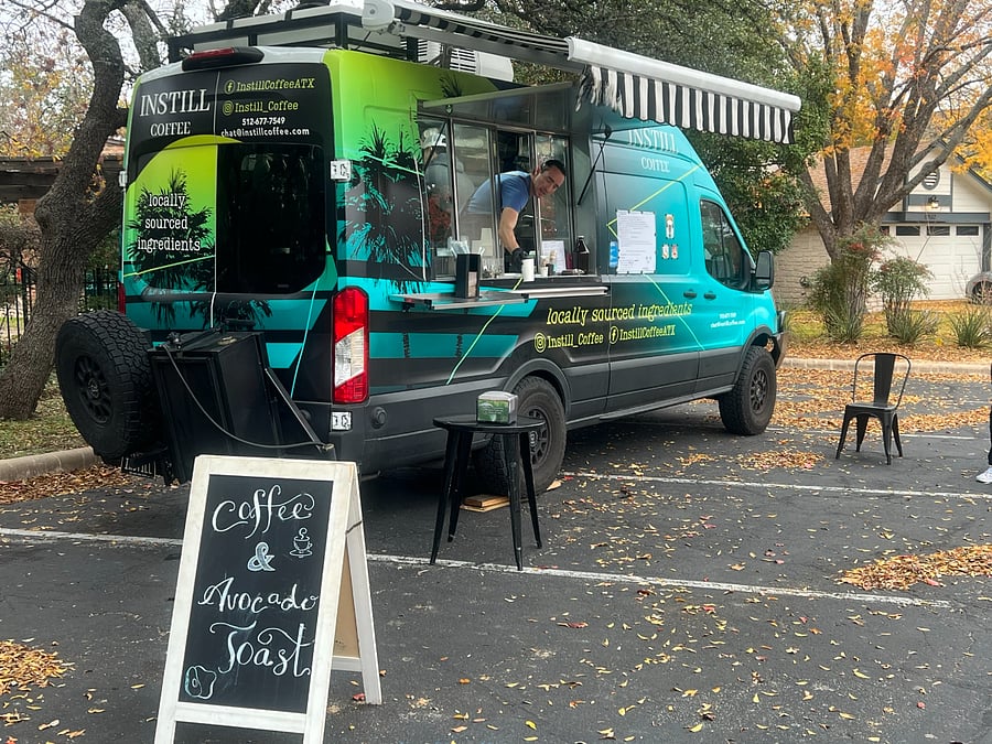 Austin is  famous for its food trucks! They graciously stop by our neighborhood too.