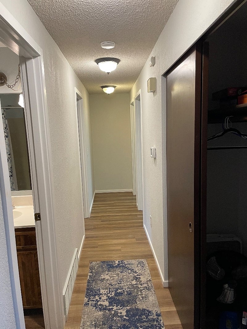 Hallway access to bedrooms