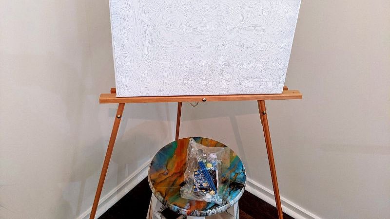 This is the paint by numbers in the corner. You can decide if you want to do that, or create your own!