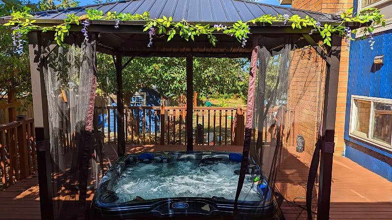 This lovely hot tub is an extra fee, but well worth it!
