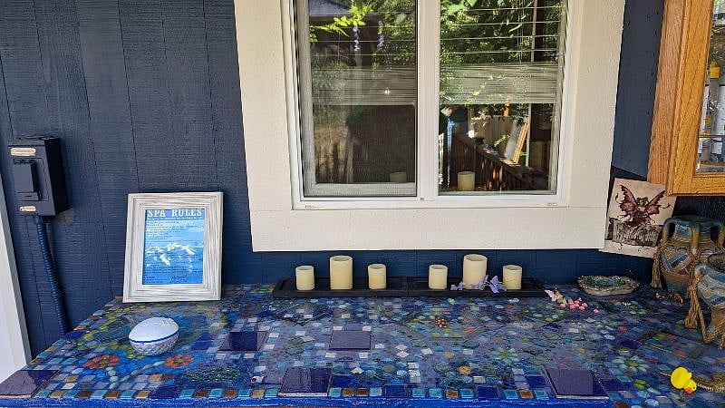 This is your living room window, and the other mosaic is right outside.