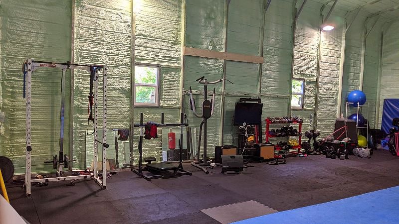 Lots of weights. Two new bikes (not pictured yet).