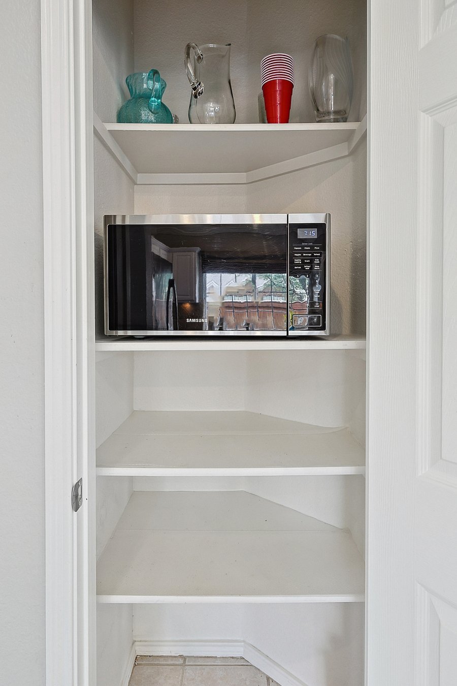 Pantry with microwave