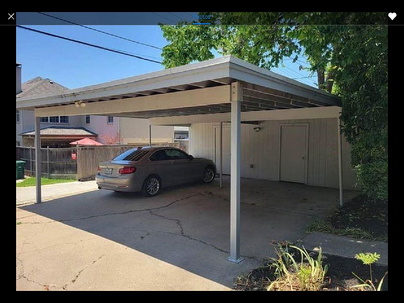 One Carport with Locked Storage, plus 1 additional Reserved Parking Space (front of house / not shown) - 2 spaces total per Unit.