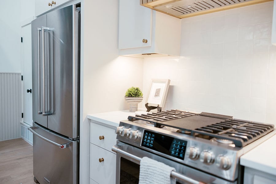 Kitchen - Cafe Gas Oven / Range, Kitchenaid fridge.