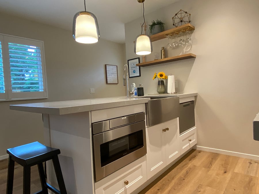 built-in drawer microwave and dishwasher