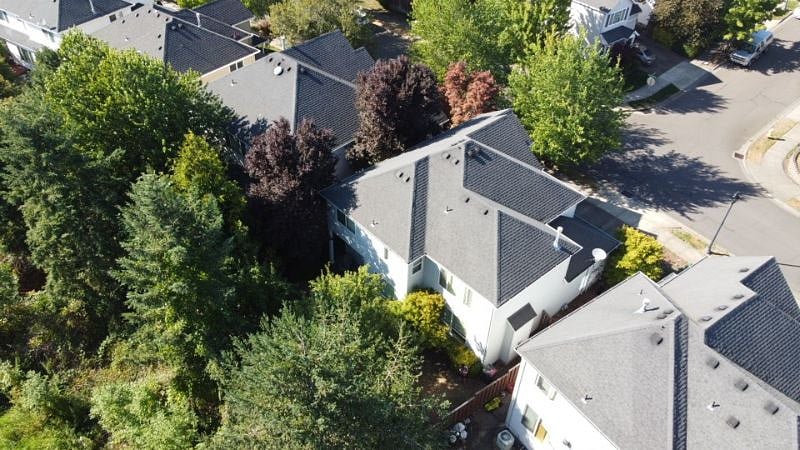 Birds eye view from backside