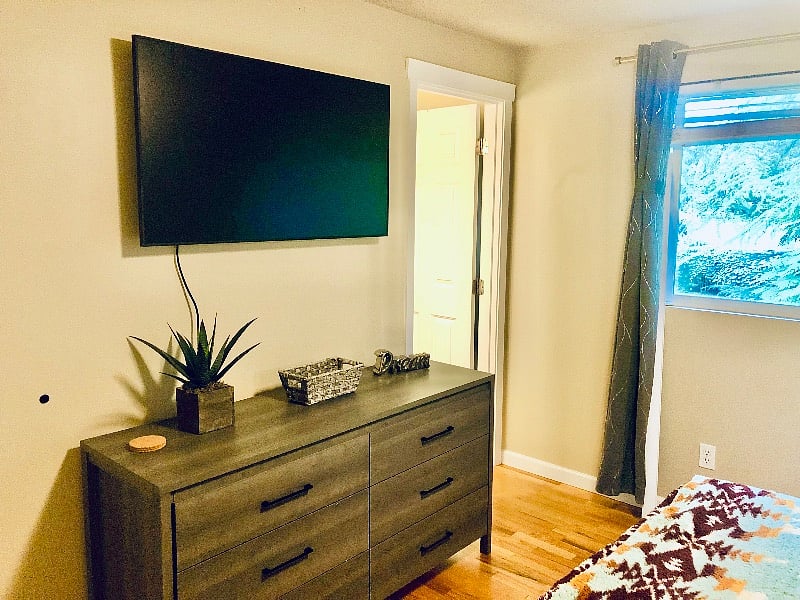 Master bedroom with bathroom 