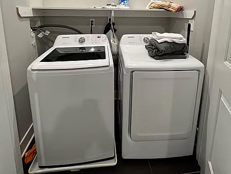 In unit washer and dryer
