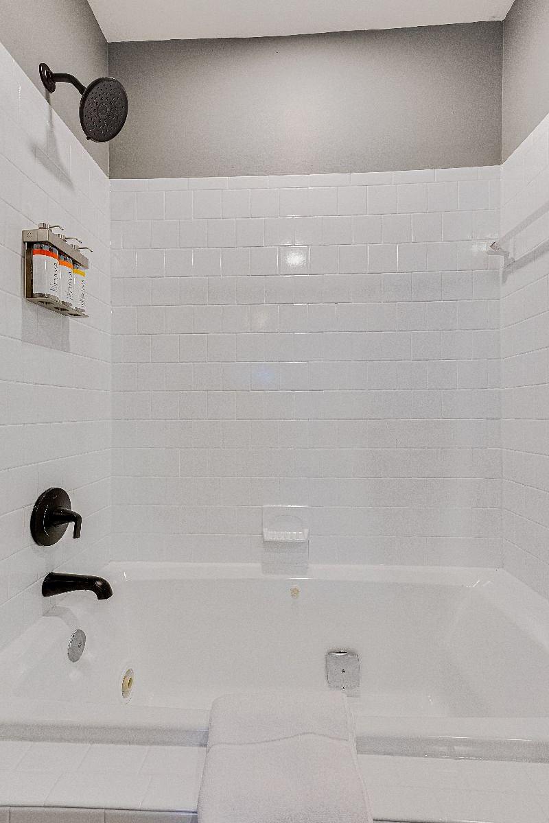 Fully stocked bathroom w/ jetted tub, attached to Master Bedroom