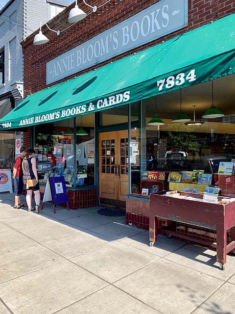 Annie Blooms Independent Book store ~ 5 minutes drive away