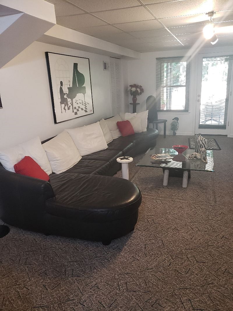 Genuine leather sectional