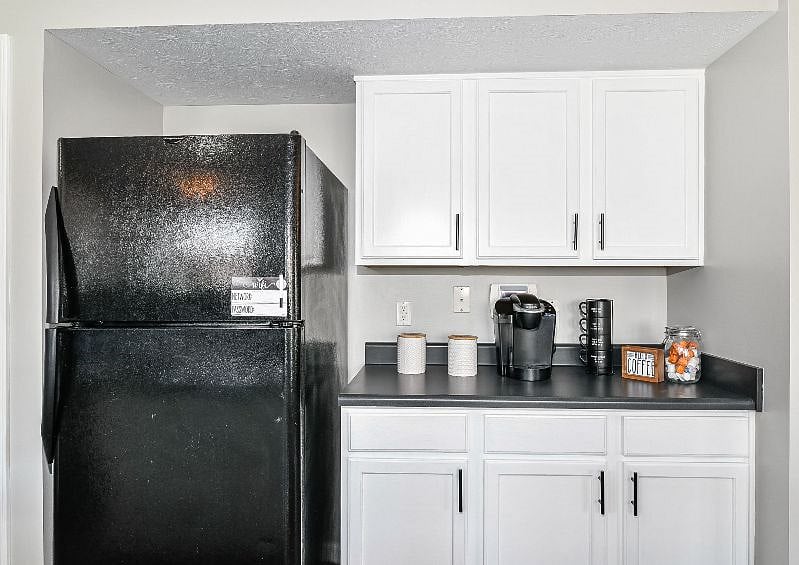 Coffee area and games/books stored here.