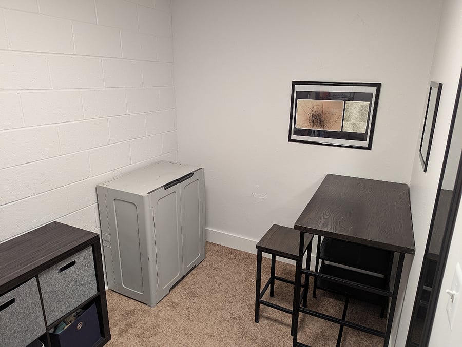 Walk-in closet with storage