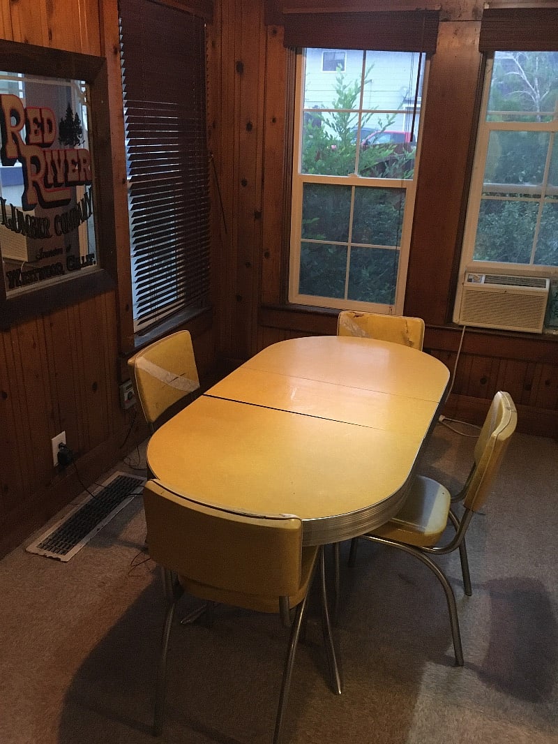 Dining room and vintage dining room table set. 