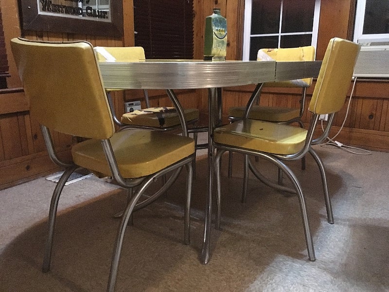 The dining room was built with tongue and groove pine back in the 30s and has the feel of an old Lake Tahoe lodge.