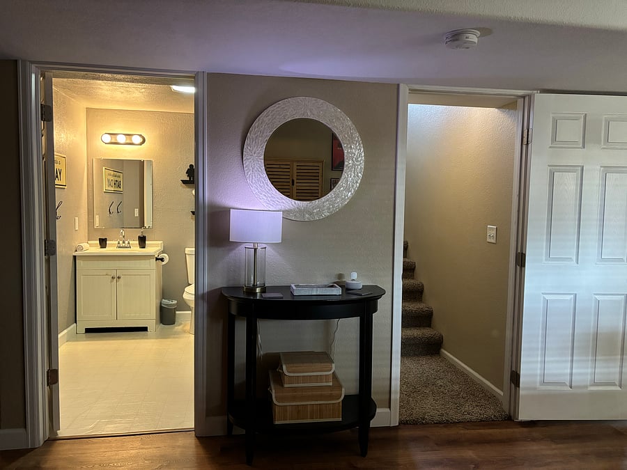 Bath and Staircase Door Open