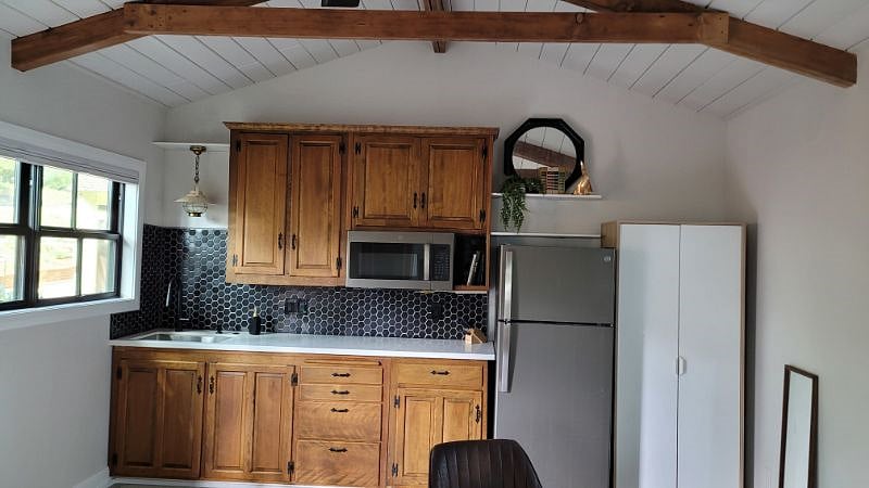 Kitchen, fridge, and wardrobe #2...Personal favorite- check out those beams!