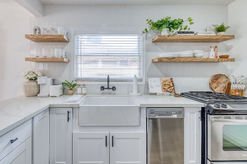 Enjoy the huge farmhouse sink