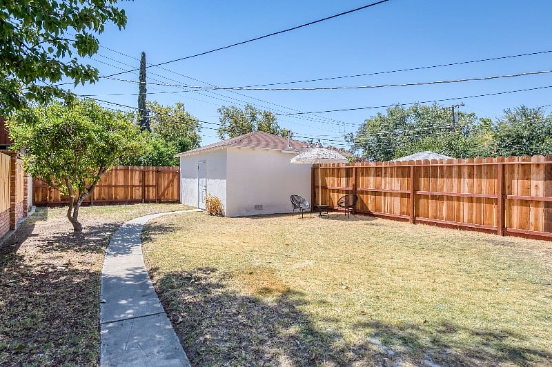 Private and secure backyard available for your use