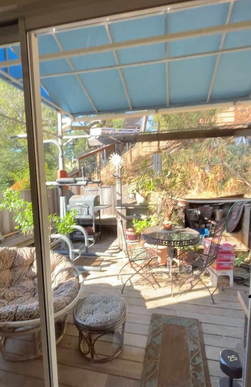The bedroom's deck area just off the bedroom.