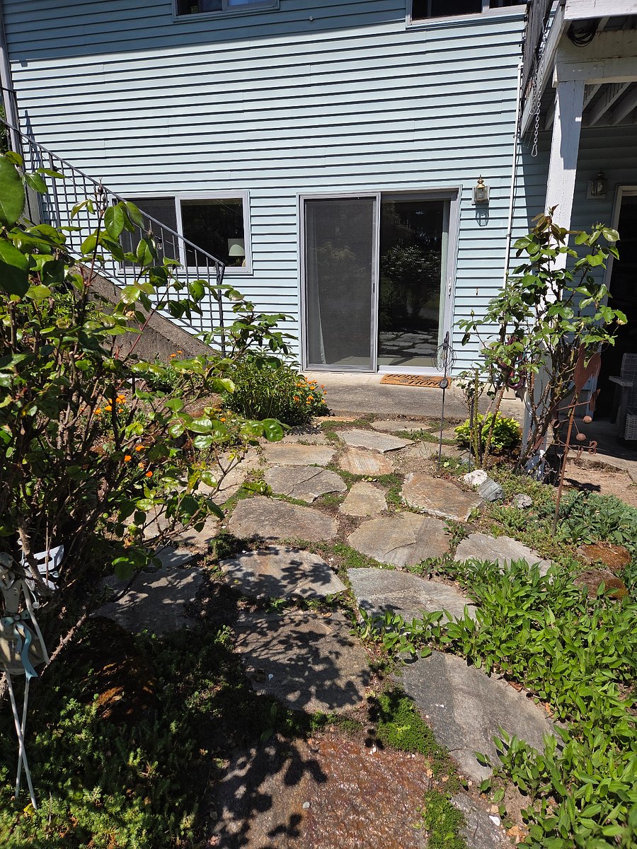 Private entrance besides through the garage.