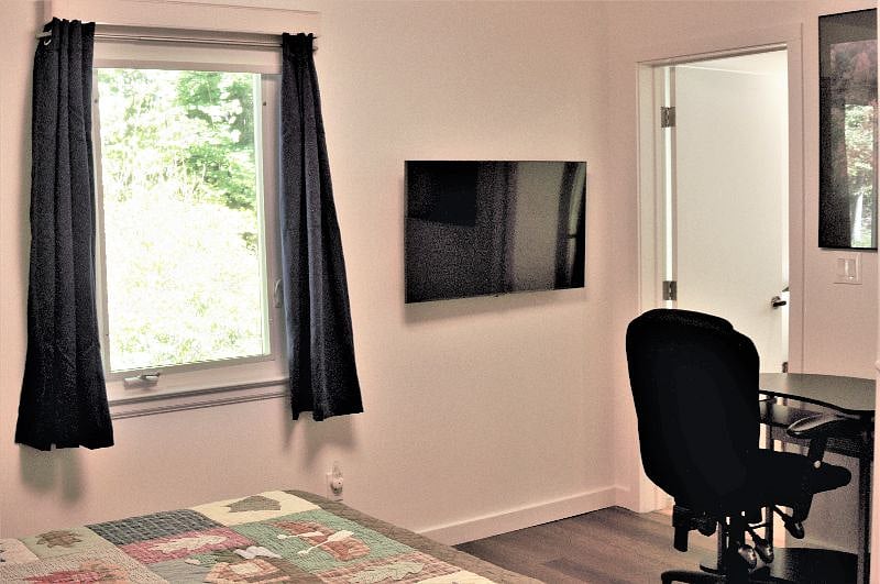 solar shade + blackout curtains...