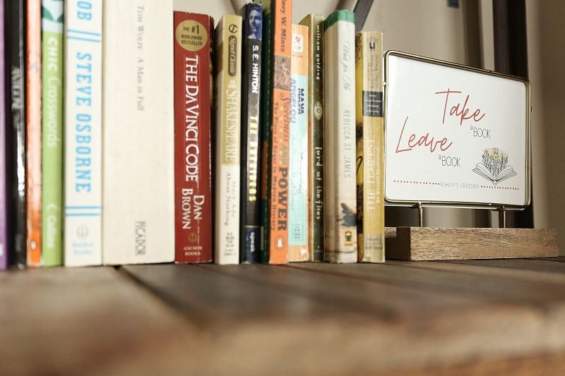 Connect with past and future guests by participating in out "take a book, leave a book" program