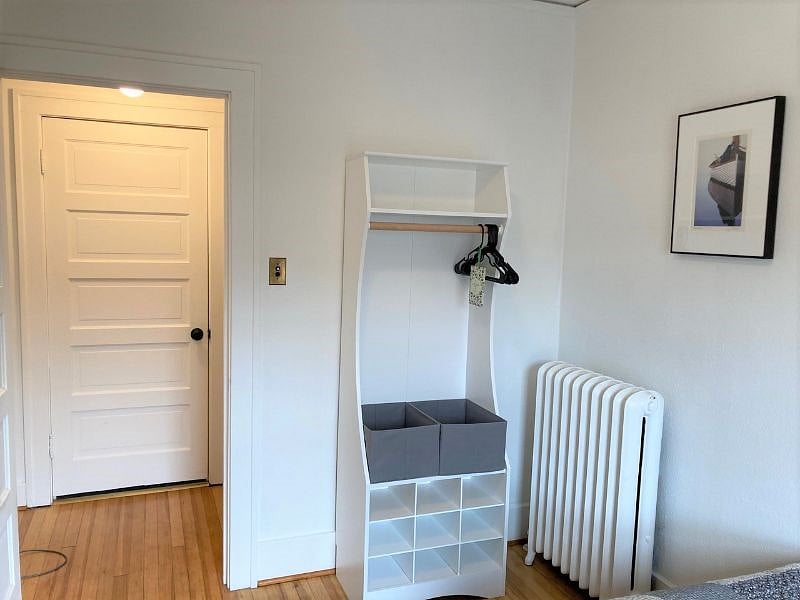 Second bedroom has a small wardrobe. 
