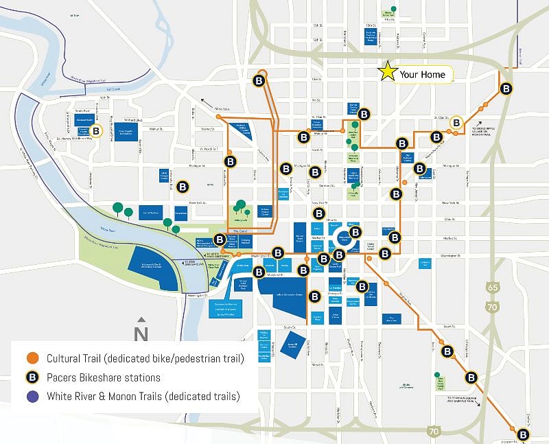 Blocks from trails and attractions downtown