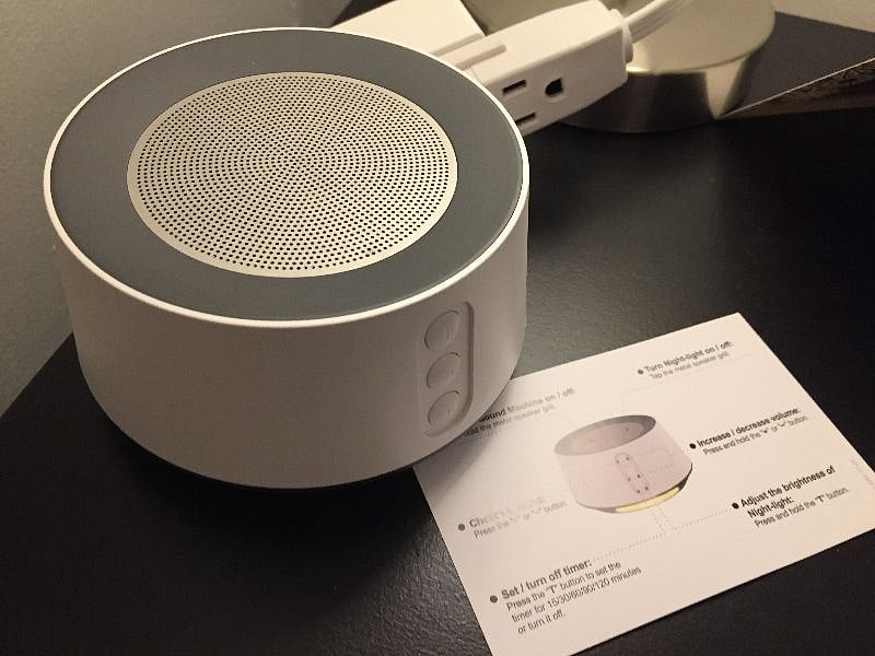White noise machine provided in both bedrooms. Multiple sounds and volume adjustment.