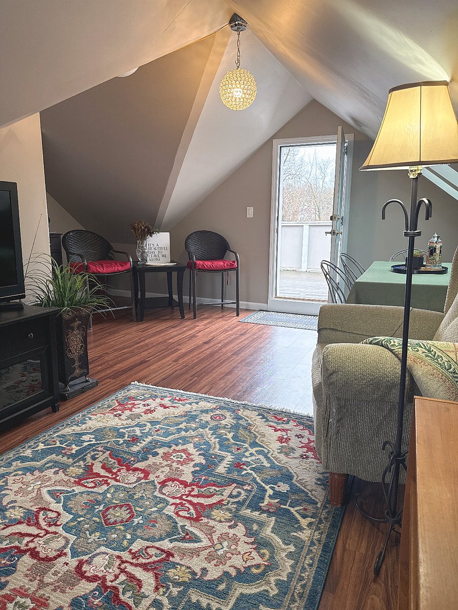 living room with an inviting deck
