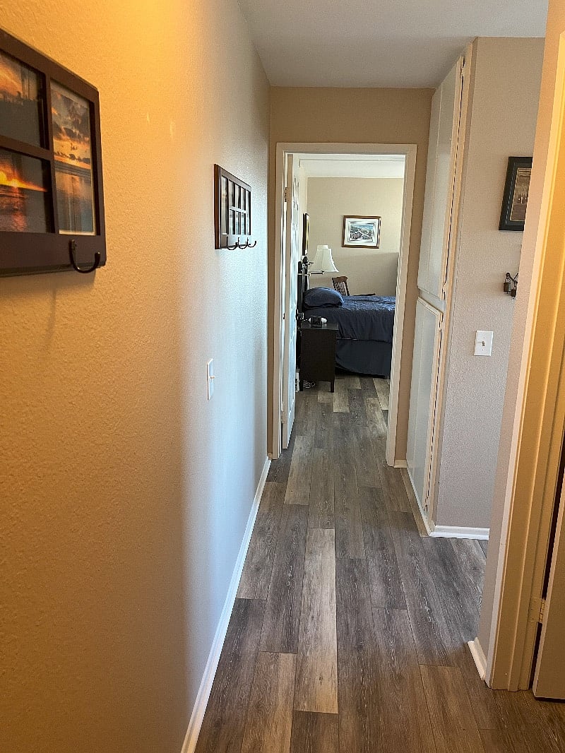 Hallway leading to master bedroom.