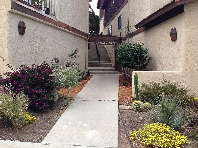 Entryway to complex.