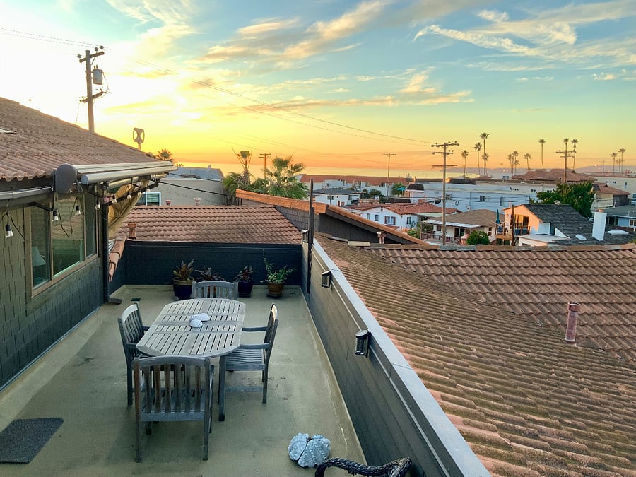 Experience the sunsets from the private deck.