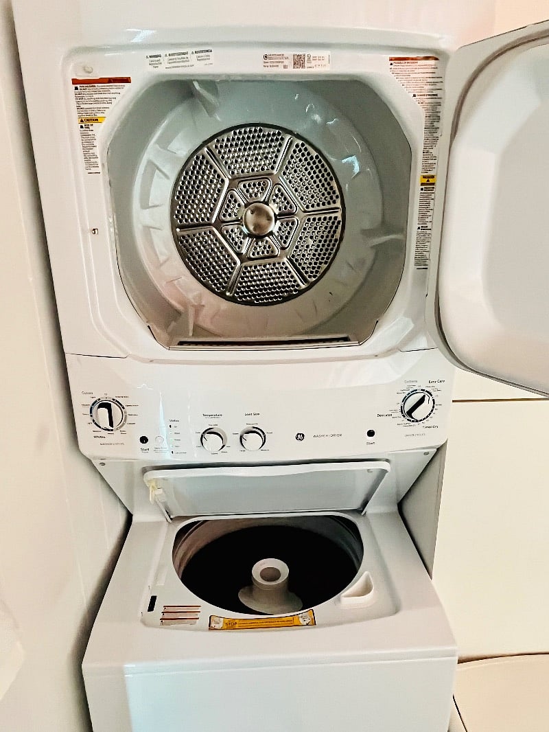 Large capacity washer and dryer