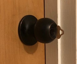 Tenant's bedroom has increased privacy as it locks