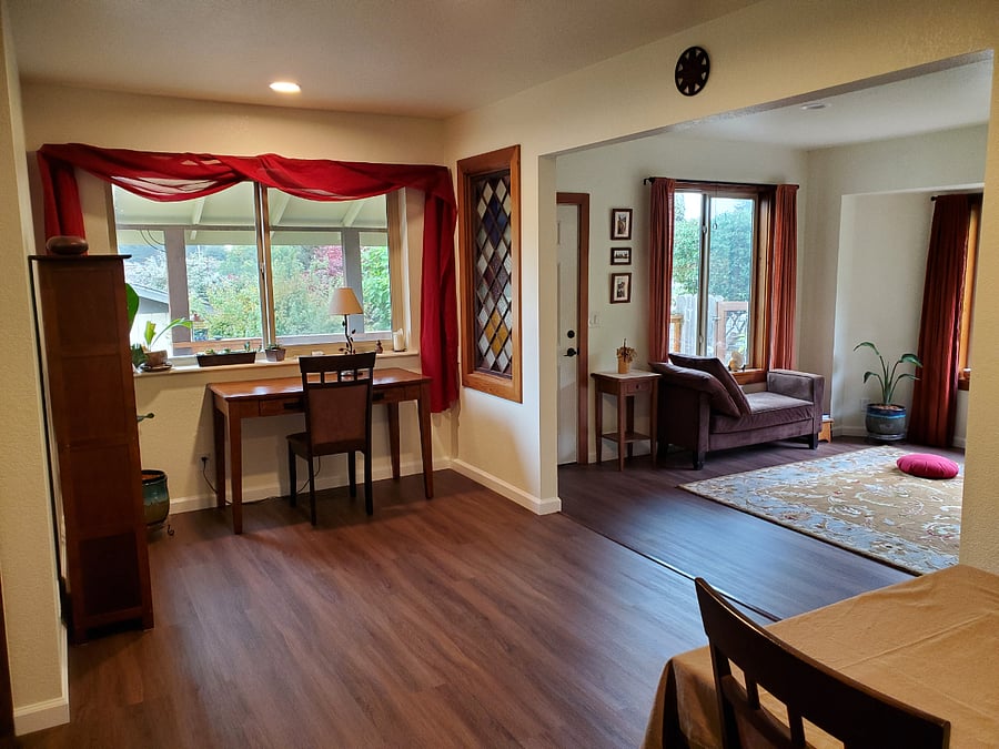 entry way and study
