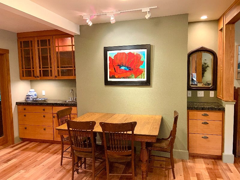 Dining Area with built in wet bar