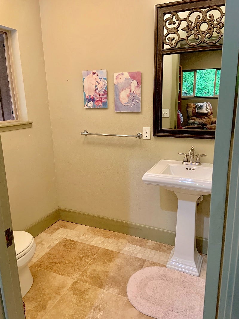 Half bath off Family Room