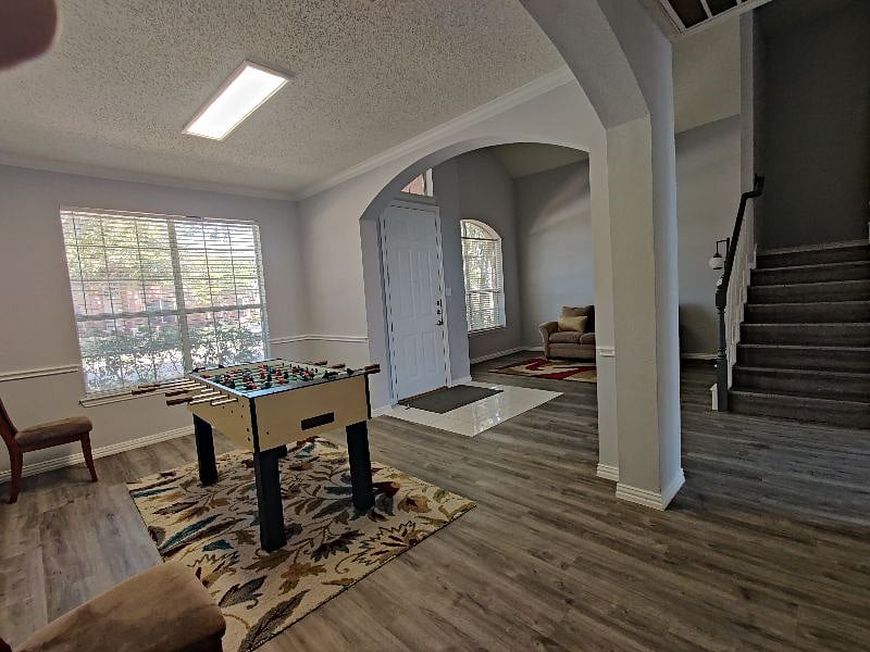 Game room with foosball table