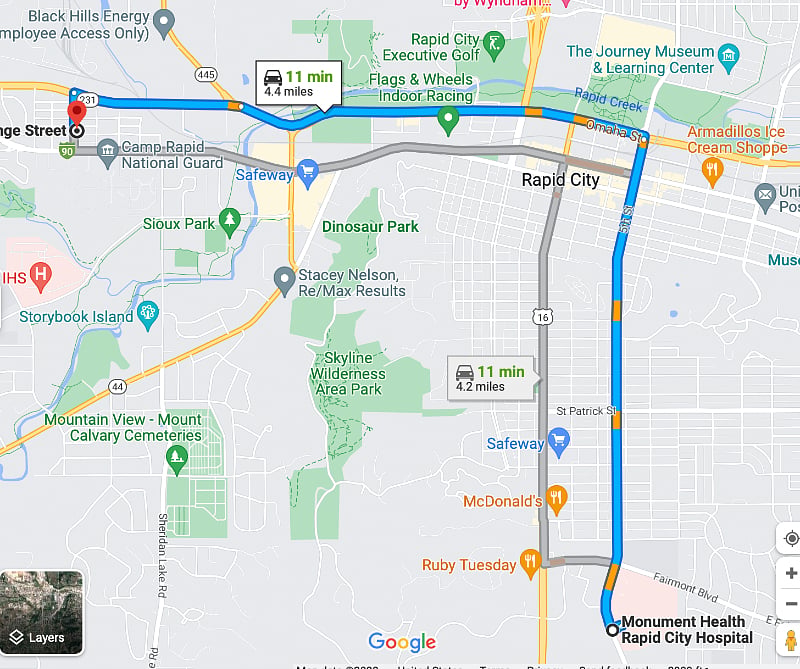 Easy commute to Monument Health