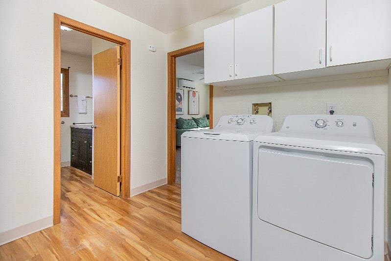 Washer and dryer for use